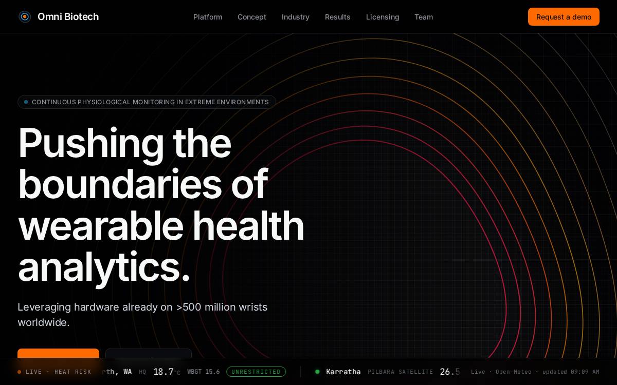 Omni Biotech website preview