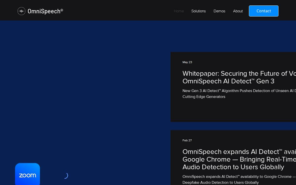 Omni Speech website preview