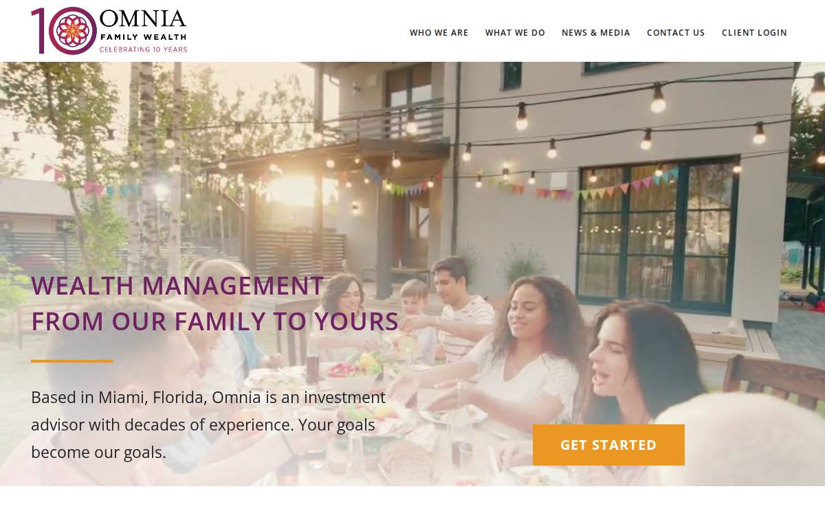 Omnia Family Wealth website preview