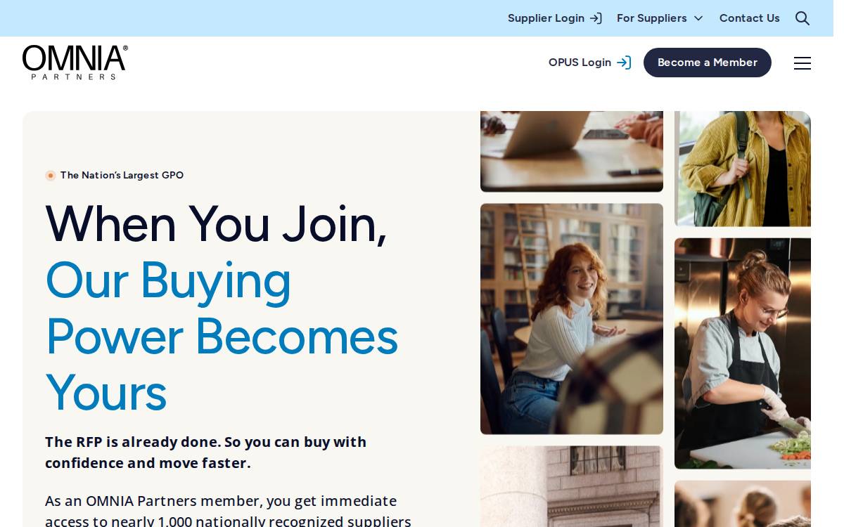 Omnia Partners website preview