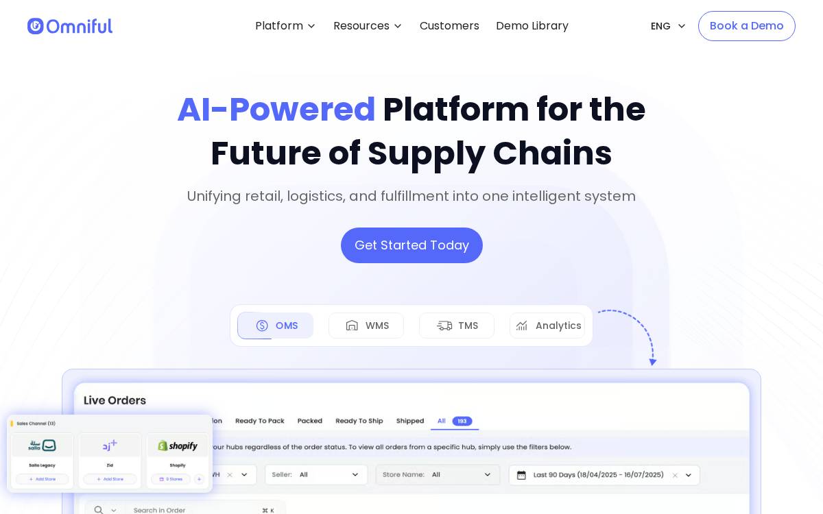 Omniful website preview