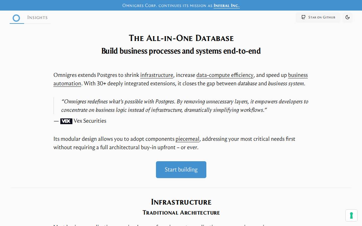 Omnigres website preview