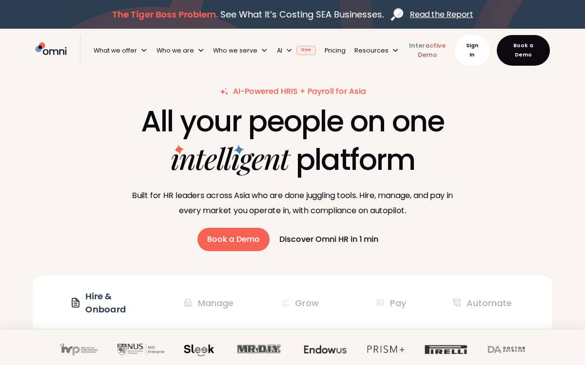Omni HR website preview