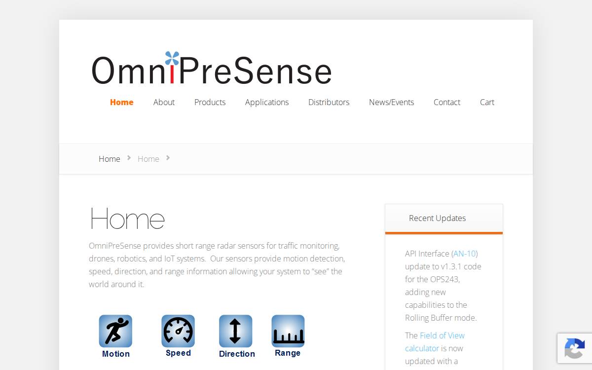 OmniPreSense Corporation website preview