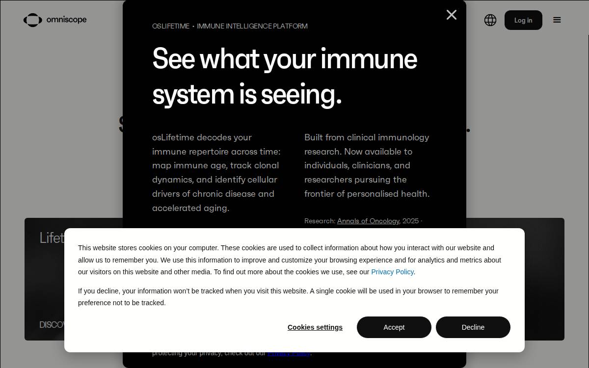 Omniscope website preview