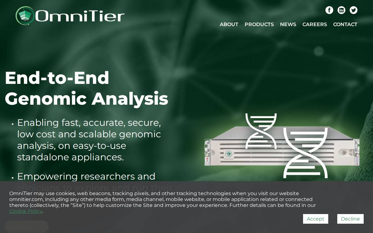 Omnitier website preview