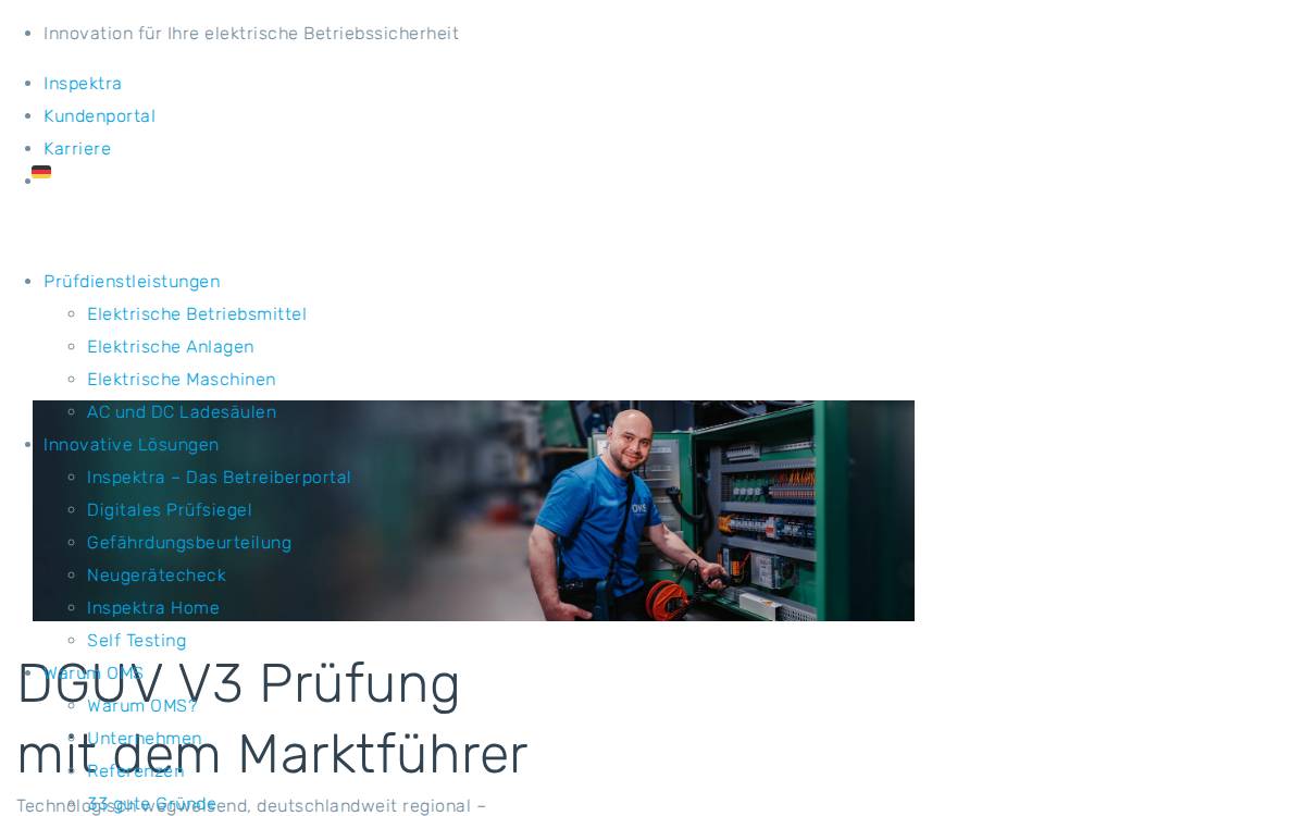 OMS Prüfservice website preview
