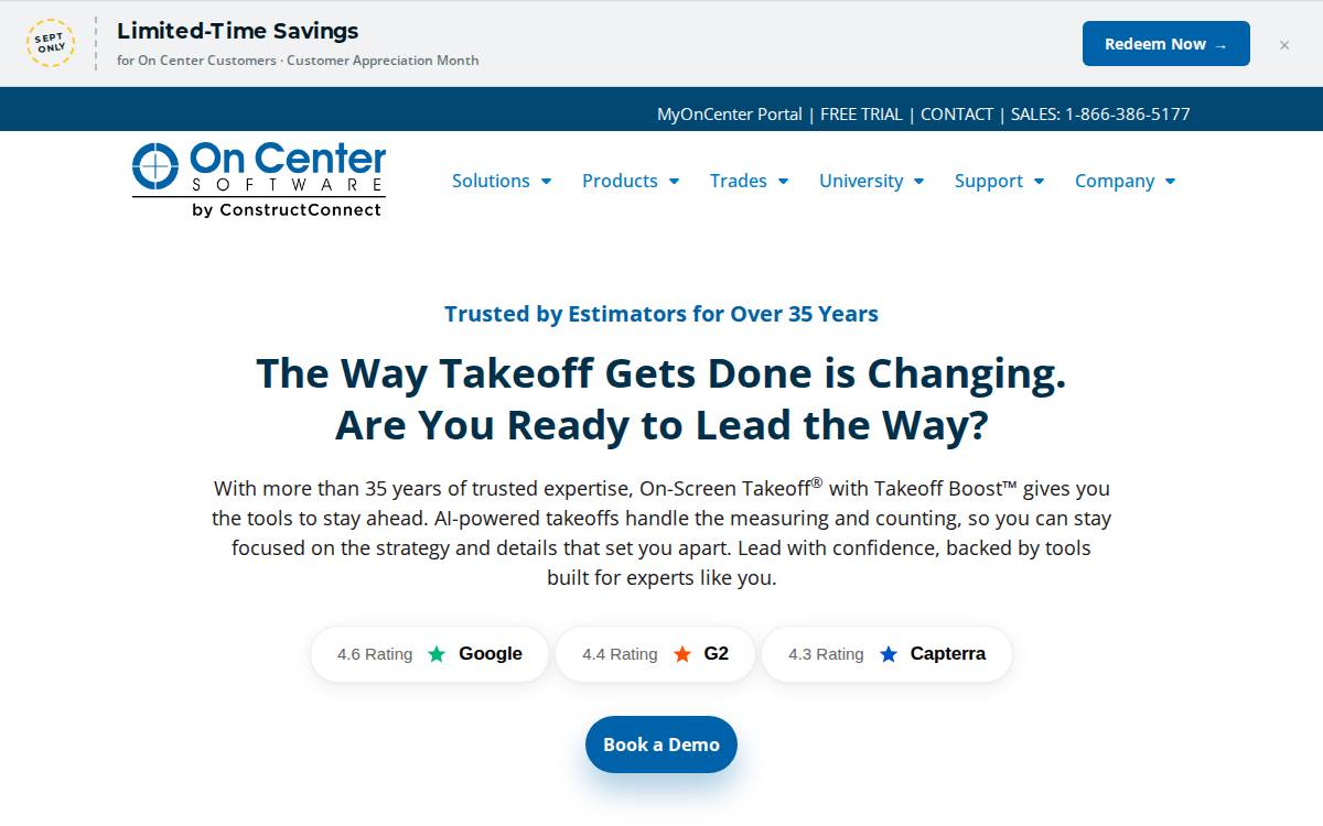 On Center Software website preview
