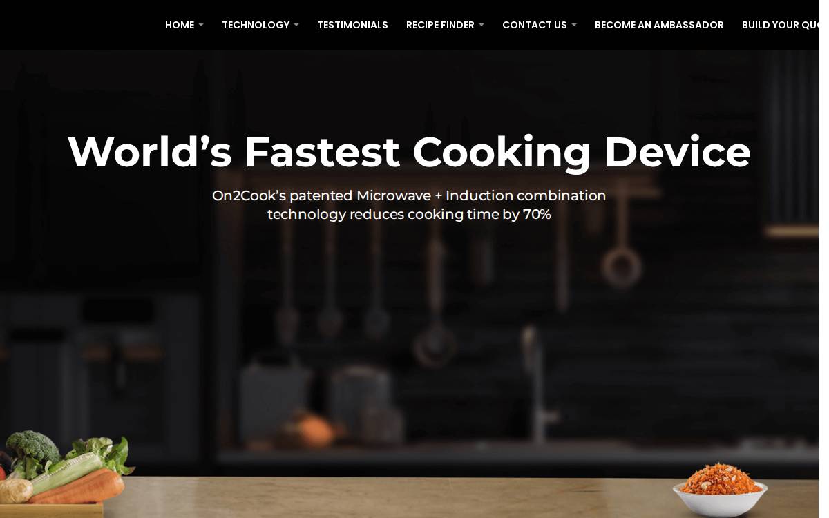 On2Cook website preview