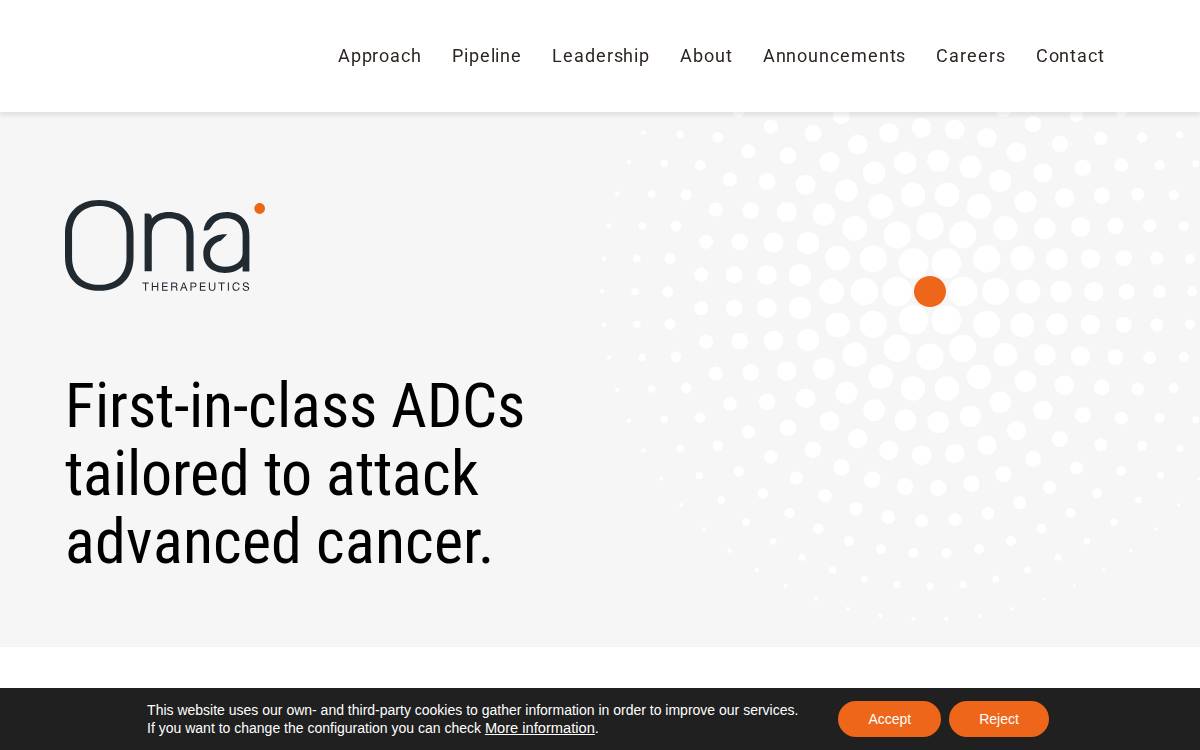 Ona Therapeutics website preview