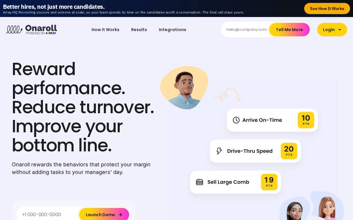 Onaroll website preview