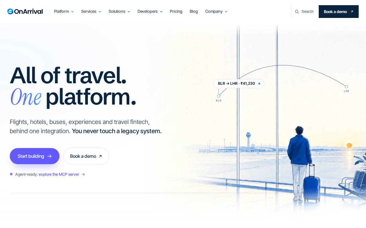 Onarrival website preview