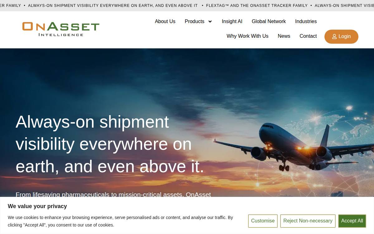 OnAsset Intelligence website preview