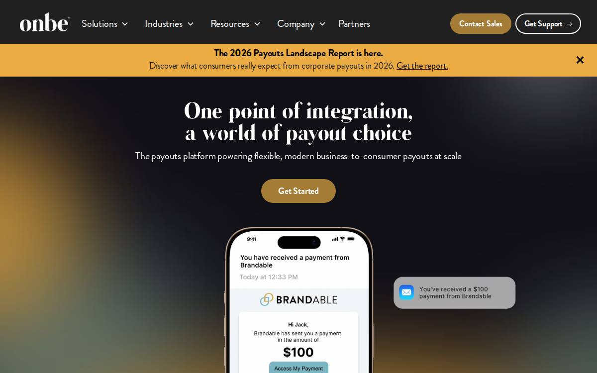 Onbe website preview