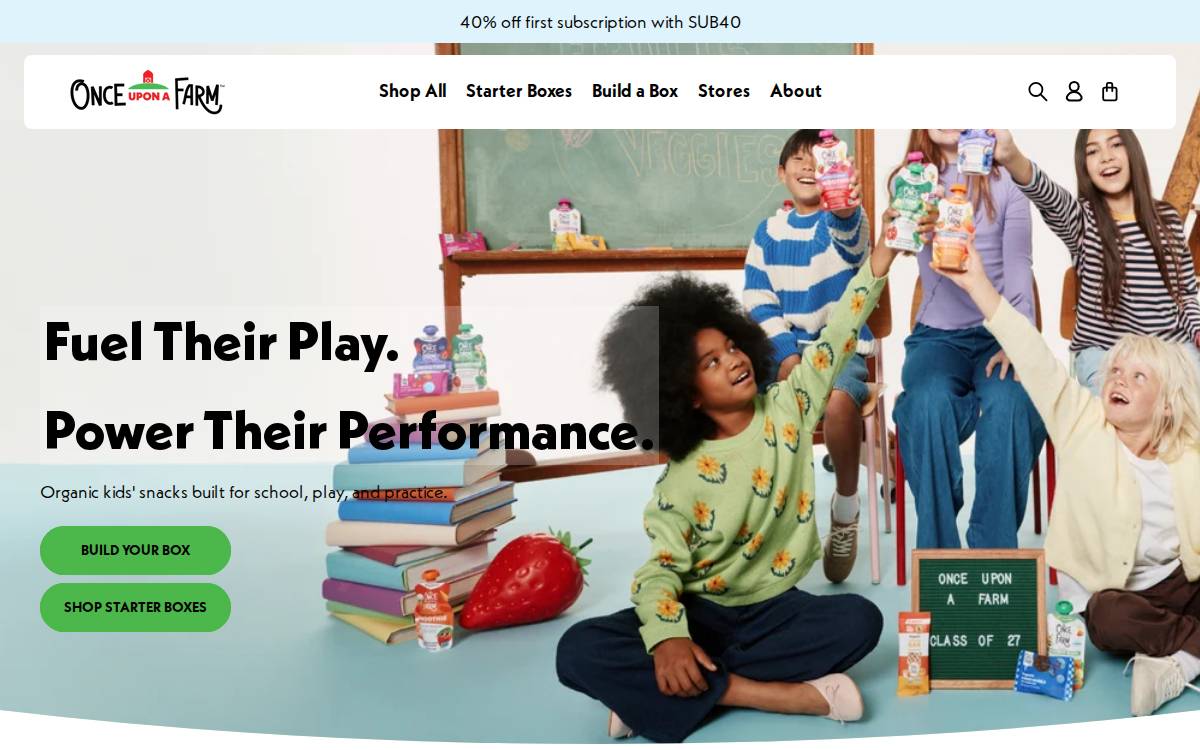 Once Upon a Farm website preview