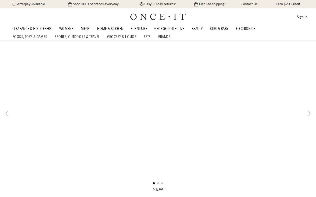 Onceit website preview