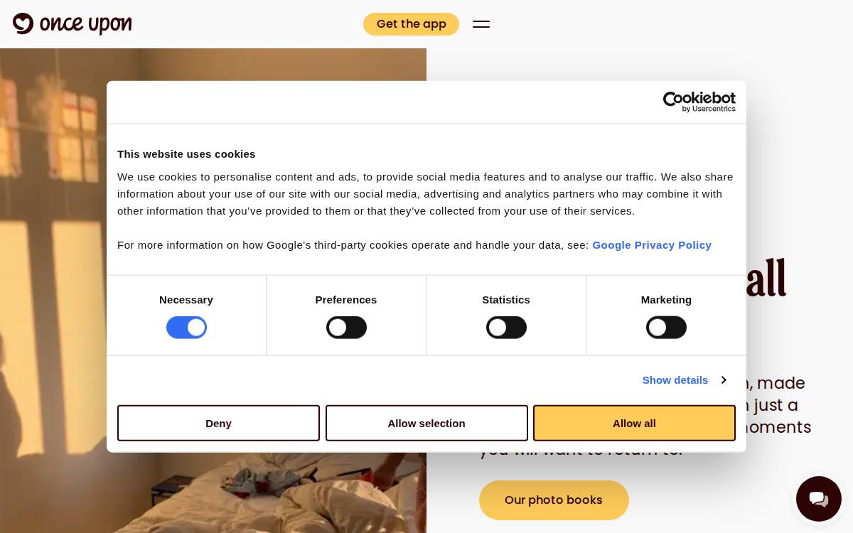 Onceupon website preview
