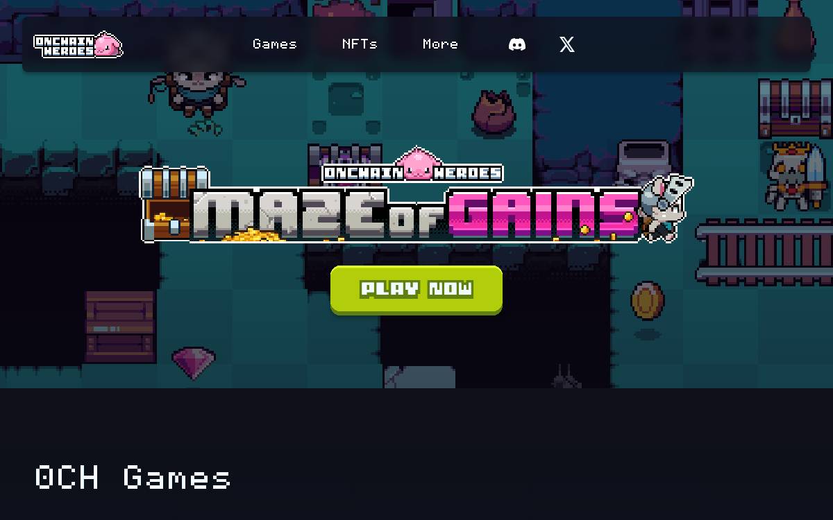 Onchain Heroes website preview