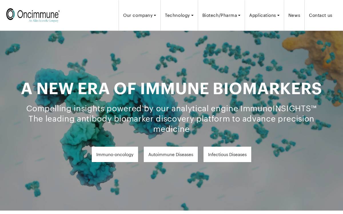 Oncimmune website preview