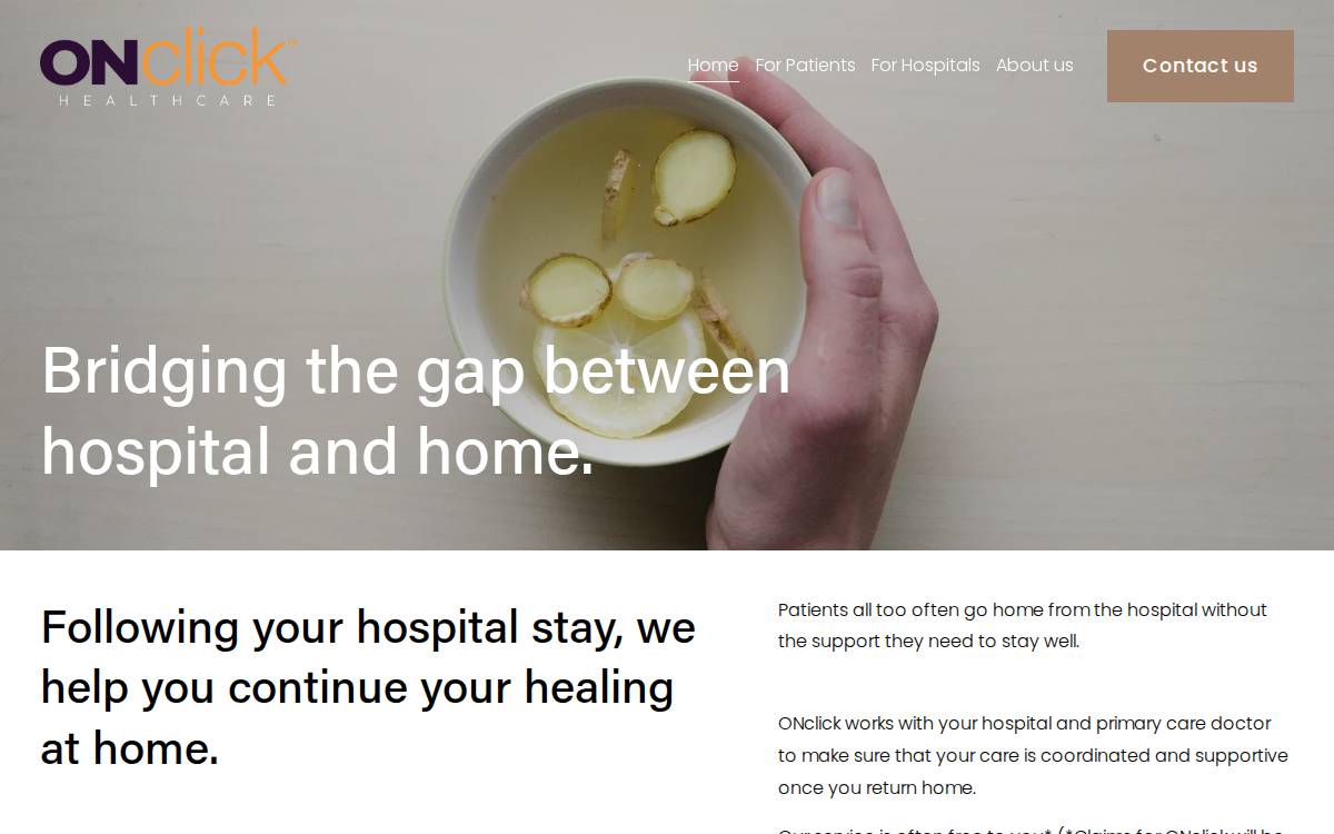 ONclick Healthcare website preview
