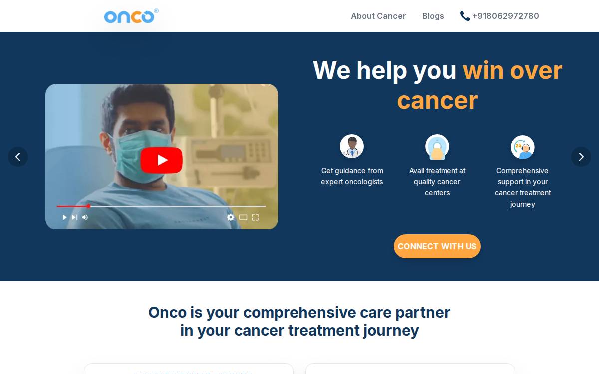 Onco website preview