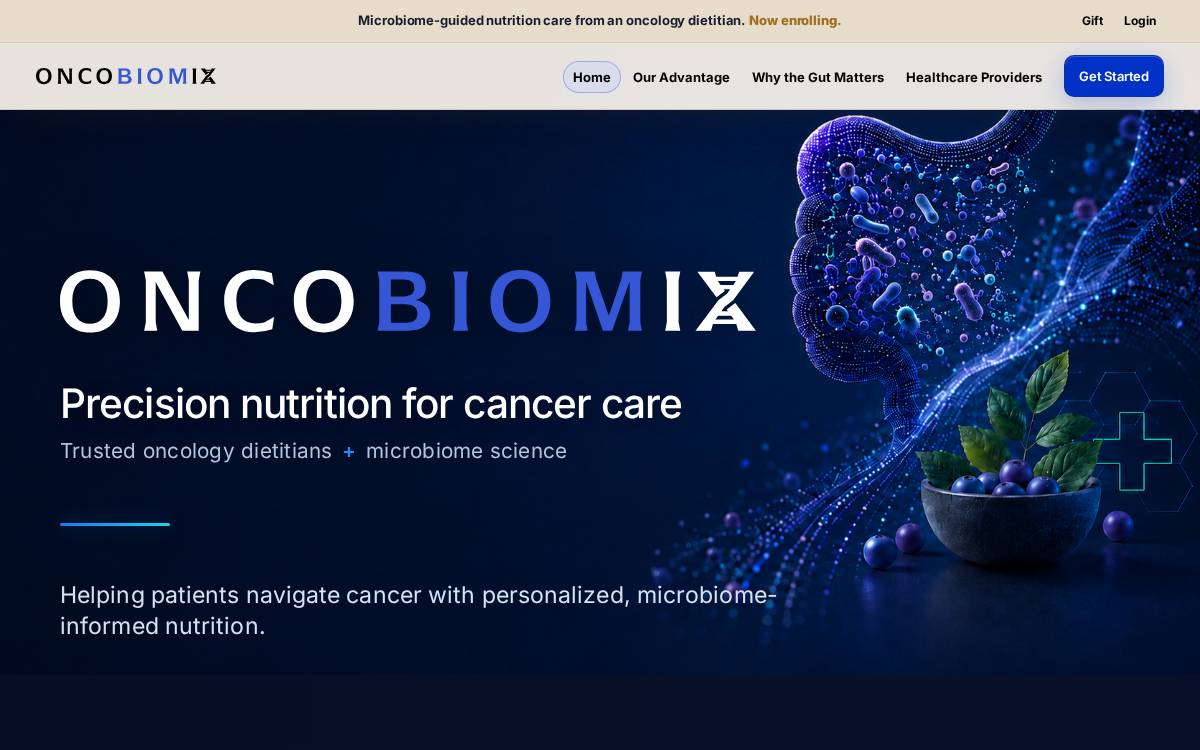 Oncobiomix website preview