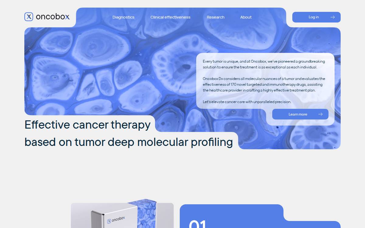 Oncobox website preview