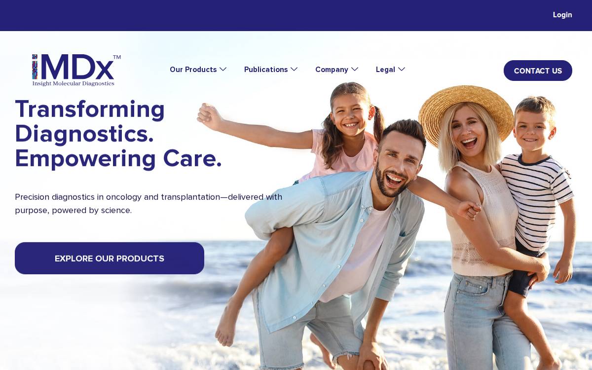 Oncocyte website preview