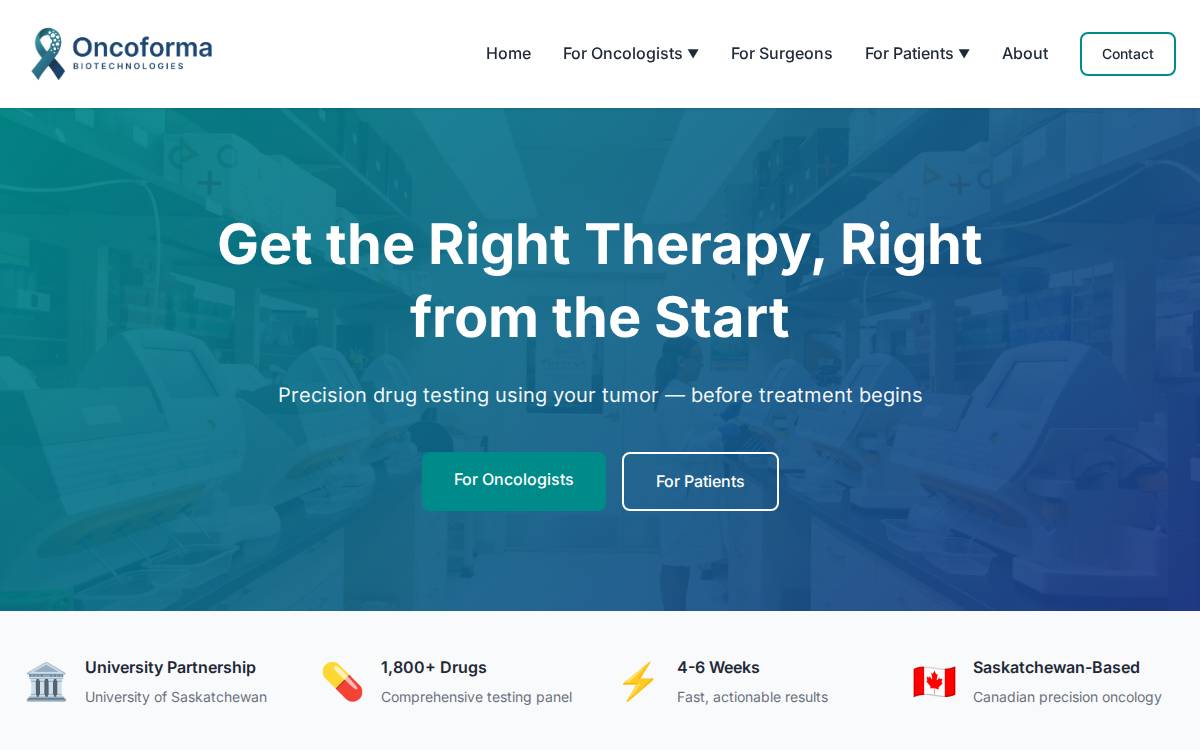 OncoForma website preview