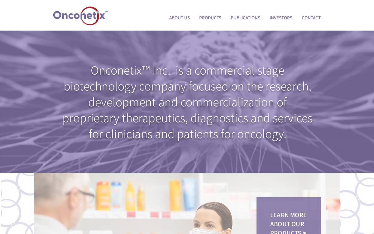 Onconetix website preview
