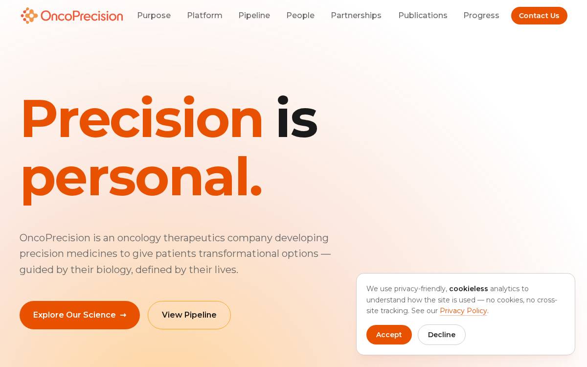 Onco Precision website preview
