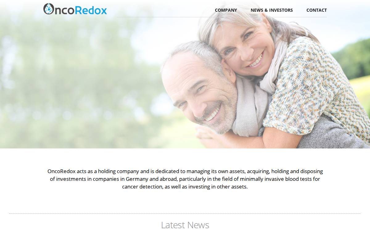 OncoRedox website preview