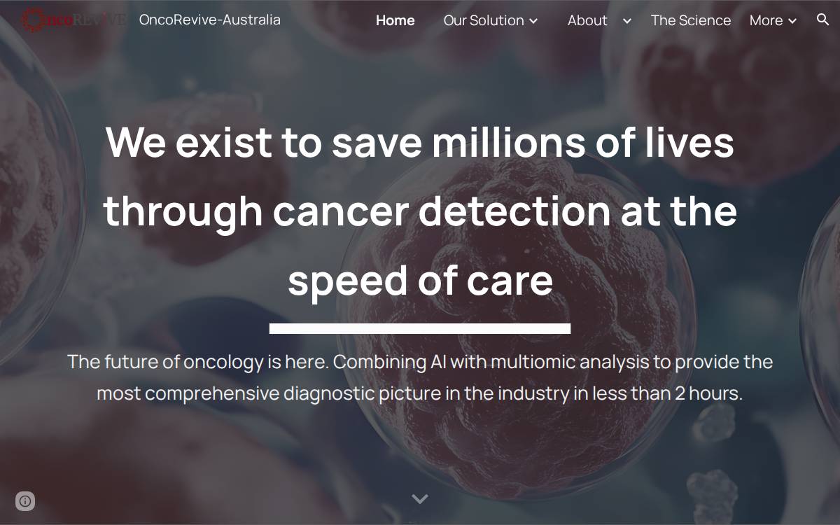 OncoRevive website preview
