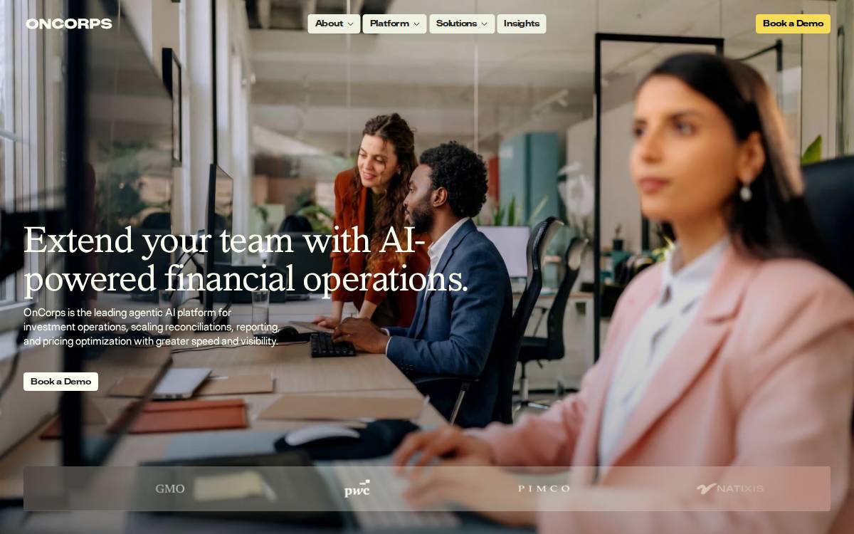 OnCorps website preview