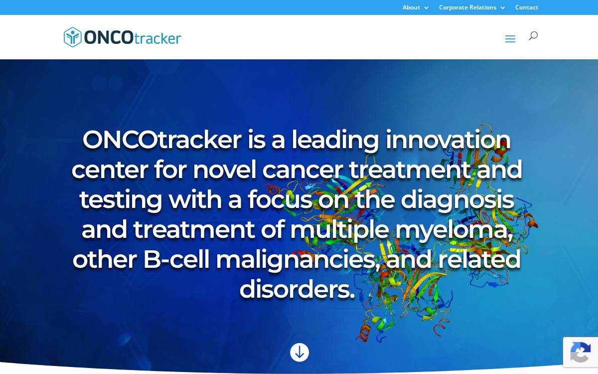 OncoTracker website preview