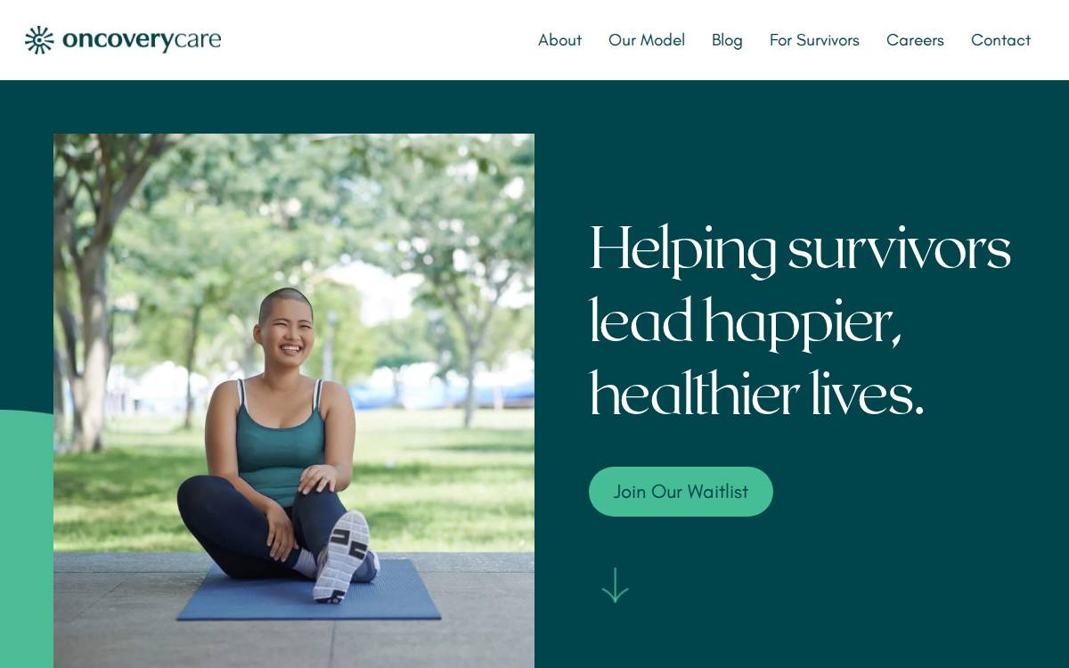 OncoveryCare website preview