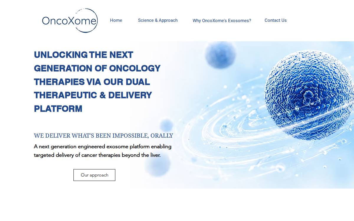 OncoXome website preview