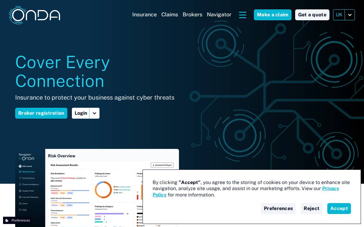 Onda website preview