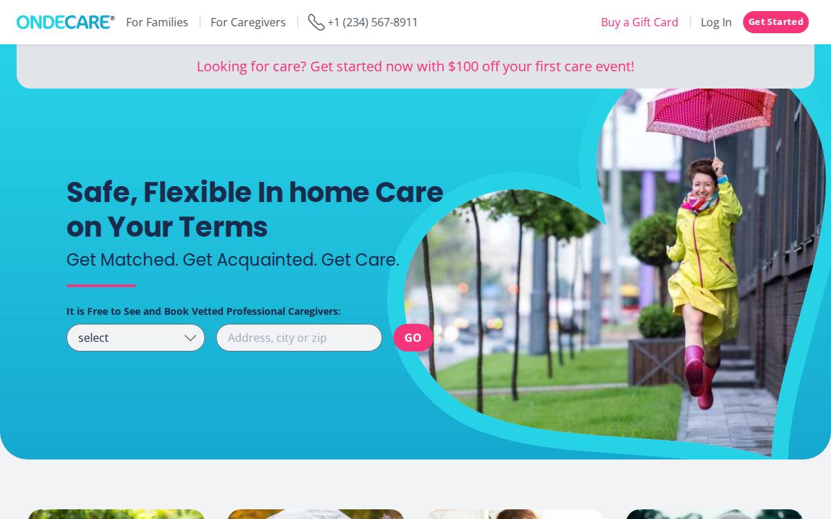 OndeCare website preview