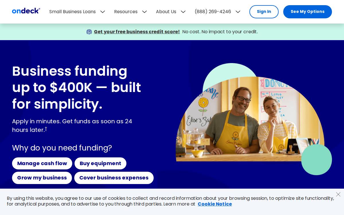 Ondeck Capital website preview