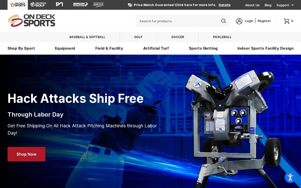 Ondecksports website preview