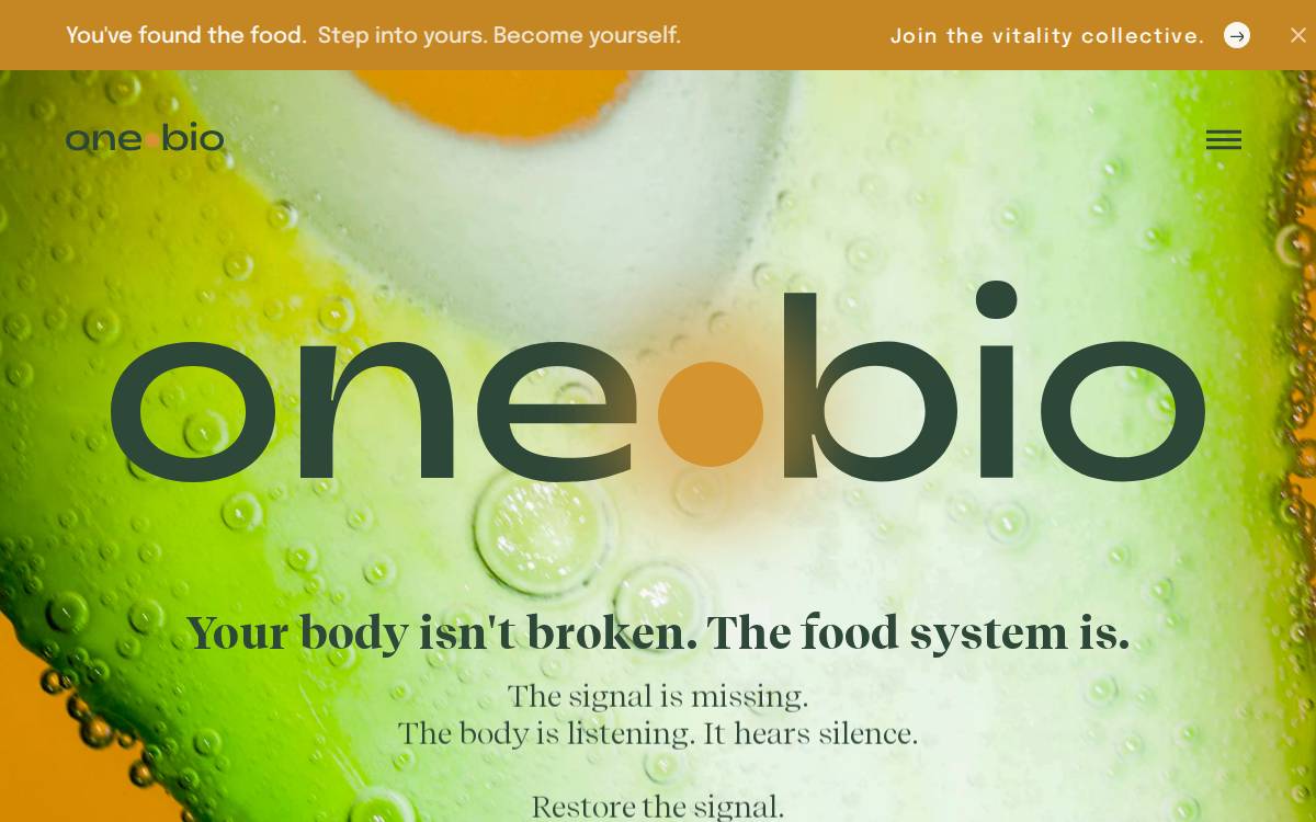 One Bio website preview