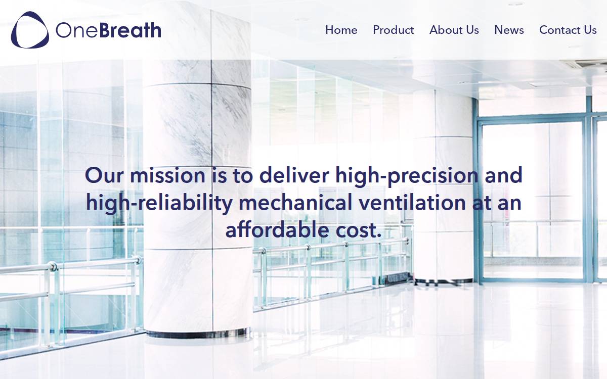 One Breath website preview