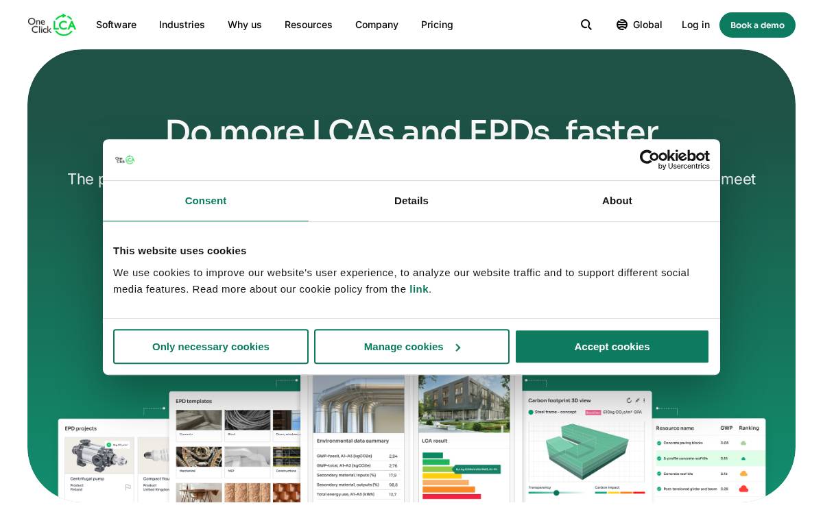 ONE CLICK LCA website preview