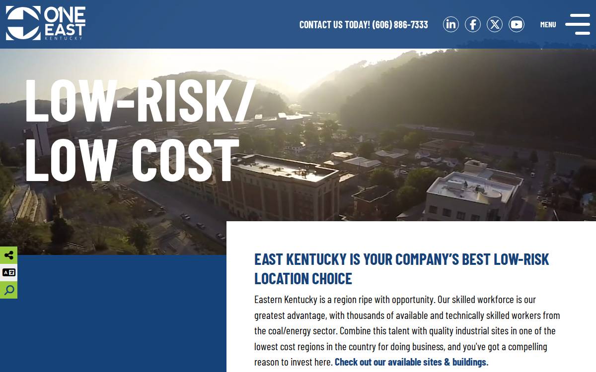 One East Kentucky website preview