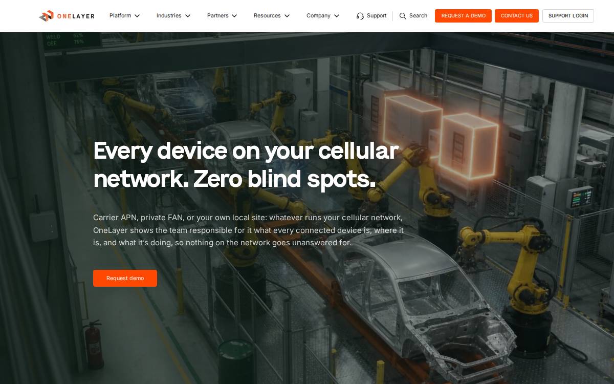 One Layer website preview