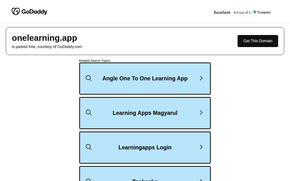 One Learning website preview