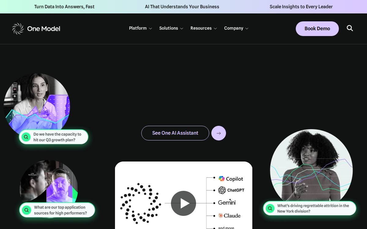 One Model website preview