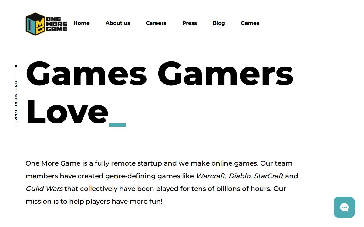One More Game website preview