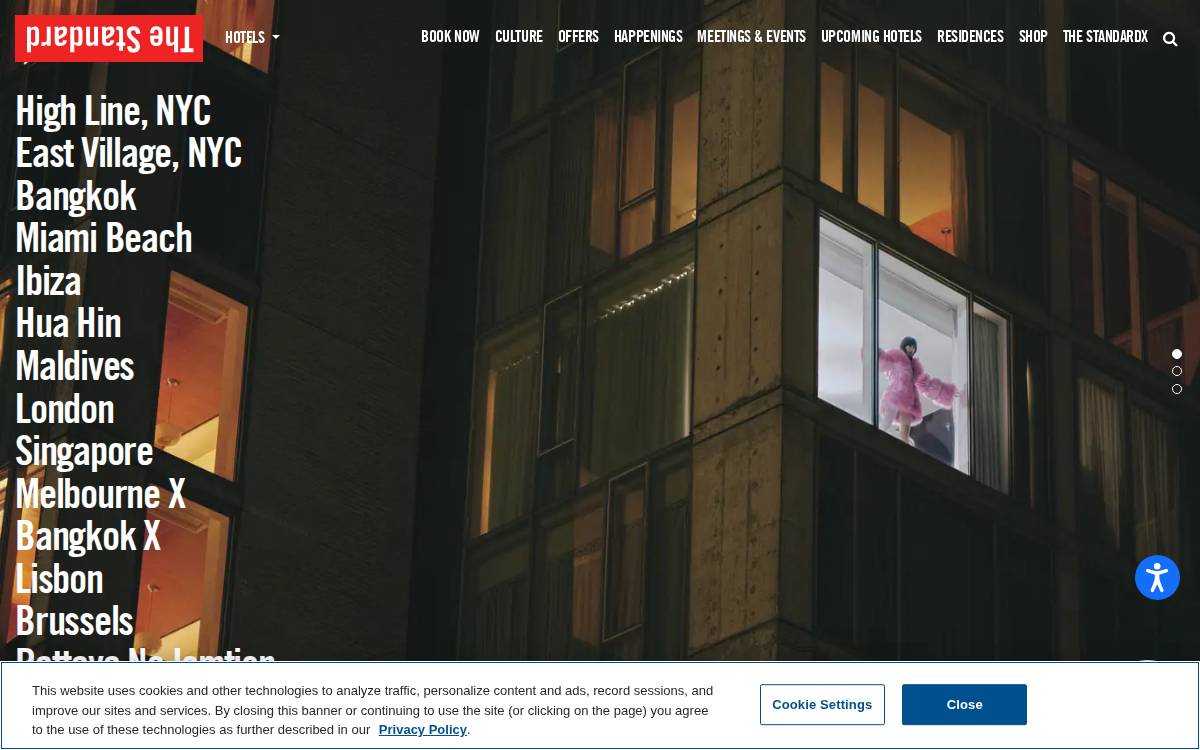 One Night website preview
